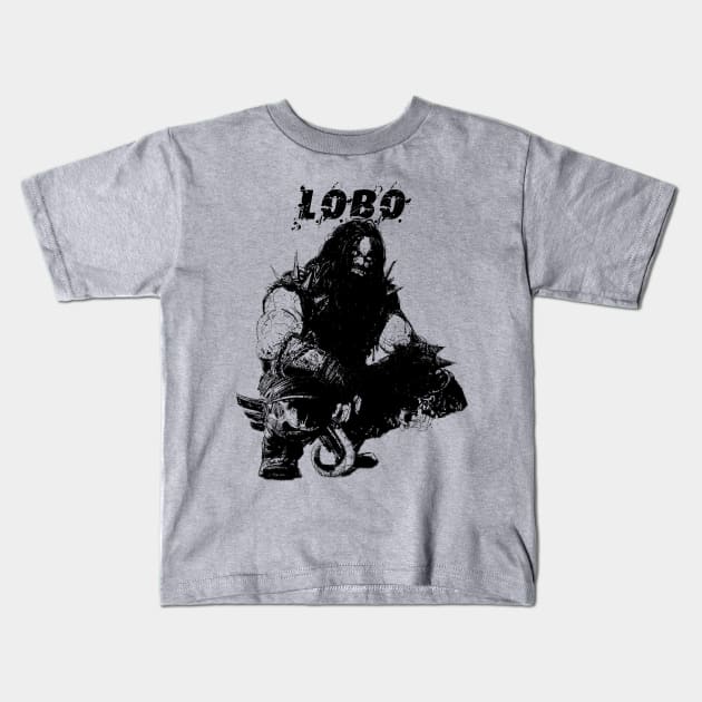 Lobo Silhouette Kids T-Shirt by enfuego360